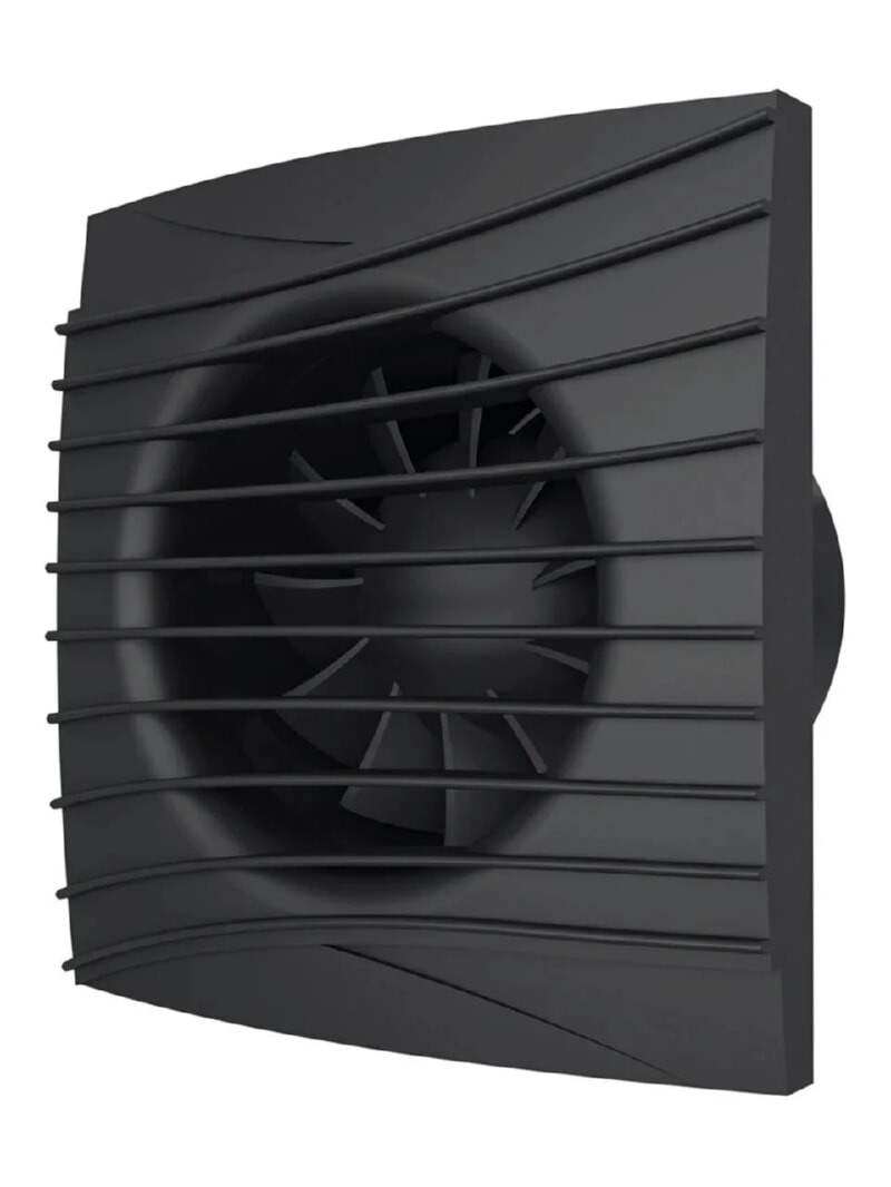 ЭРА Вентилятор осевой вытяжной с обратным клапаном D 100, декоративный	 SILENT 4C Matt black											