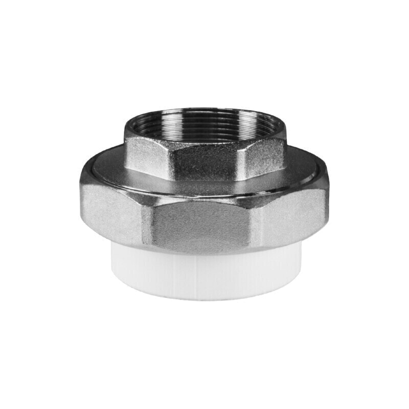 ValFex Муфта комб.разъём.(американка) ВР 25x1" ( уп 100/25 шт.) БЕЛАЯ